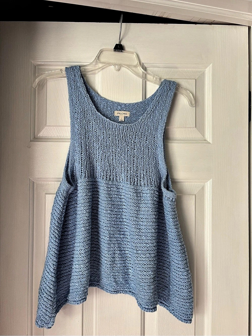 PILCRO Swing Sweater Tank Blue Size Large